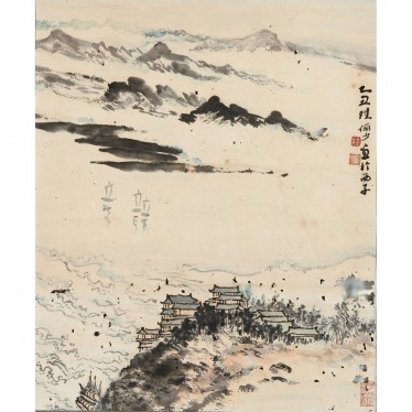 A CHINESE PAINTING OF LANDSCAPE